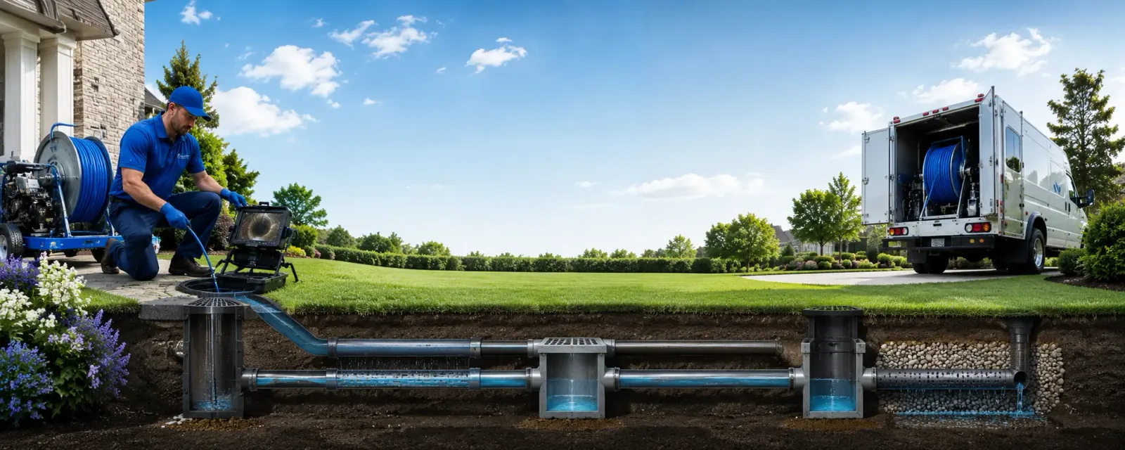 Outdoor drain cleaning information for Roundhill, KY